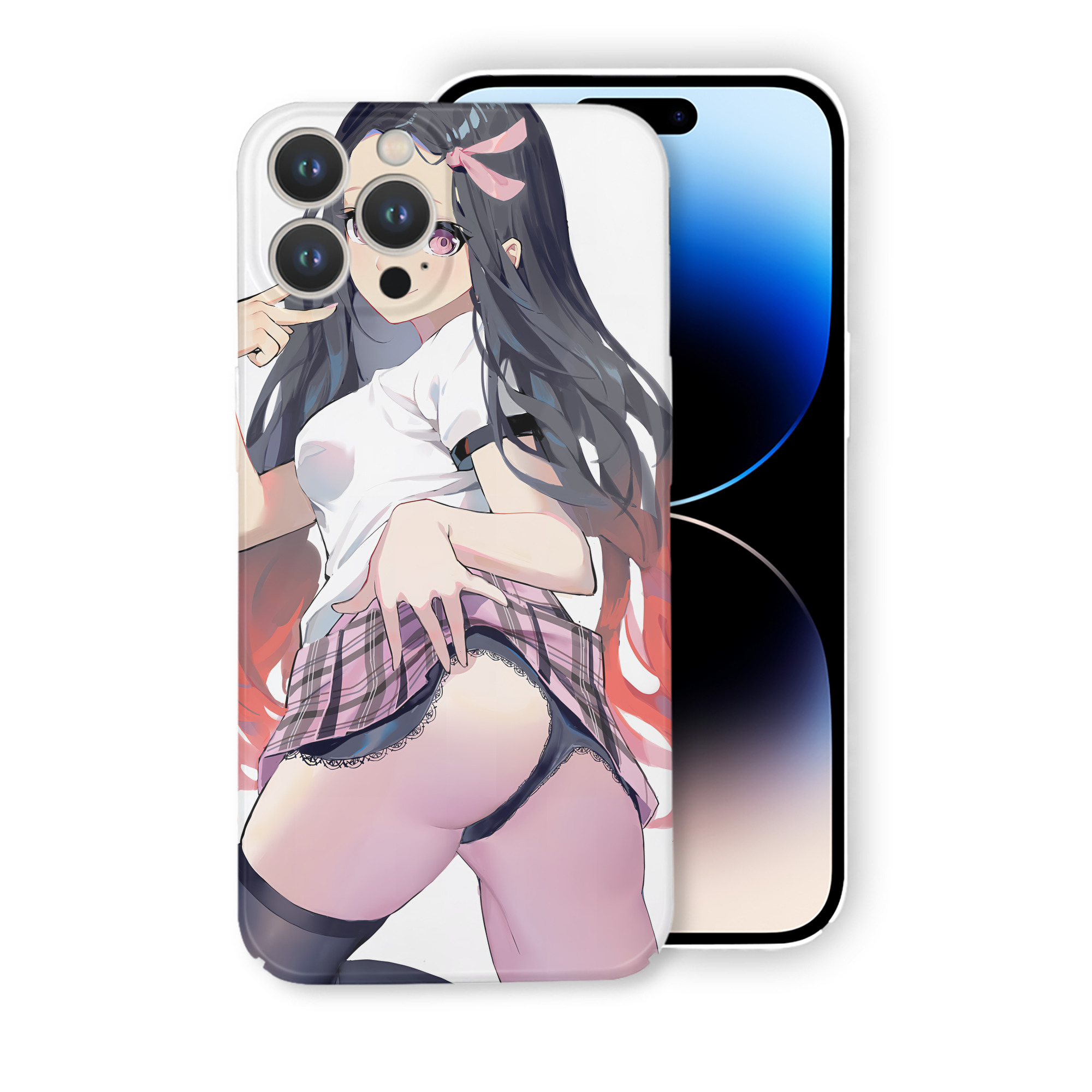 （画像用） 鬼滅の刃（きめつのやいば）竈門 禰󠄀豆子／かまど ねずこ Kamado Nezuko 【iPhone 14シリーズ対応】ハードケース